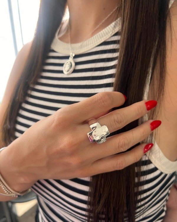 Producto - Anillo de Plata 925 - Inflada - Cruz