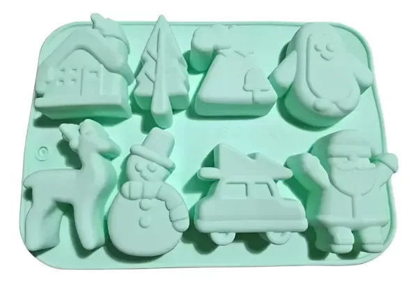 Producto - Molde Silicona Formas Navideñas Gringo x8 Ideal P/ Velas N26
