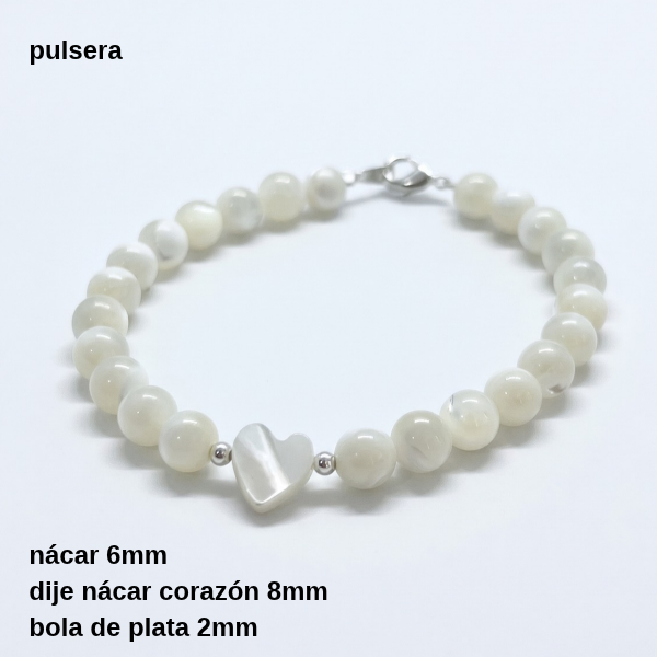 Producto - PUL #FP Pulsera nácar corazón (DÓLAR)