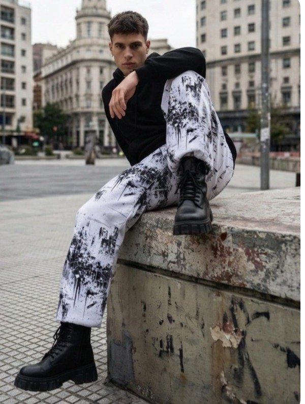 Producto - Baggy unisex estampado artístico - 2
