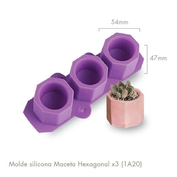 Producto - MOLDE MACETA EXAGONAL X3