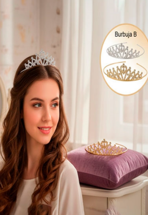 Producto - Corona tiara con strass para torta o disfraz