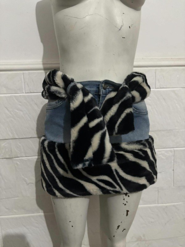 Producto - Pollera jean print cebra - 0