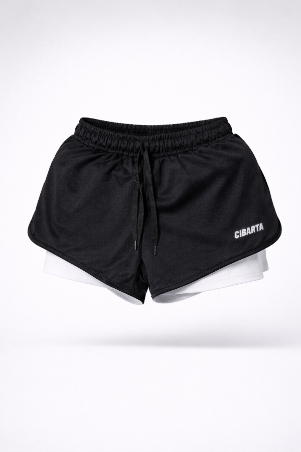 Producto - Short con calza cibarta modelo RCV Fitness Negro