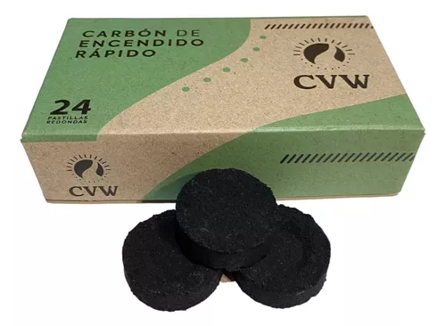 Producto - Carbon defumador vegetal redondo CVW x24 u.