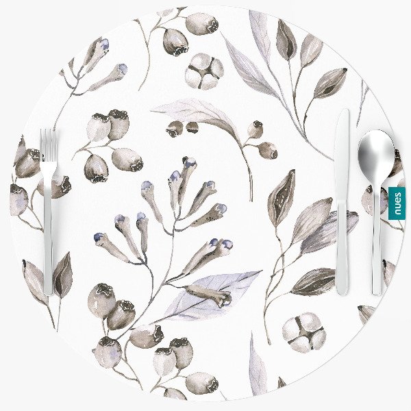 Producto - Set x 4 individuales redondos Ramas visón