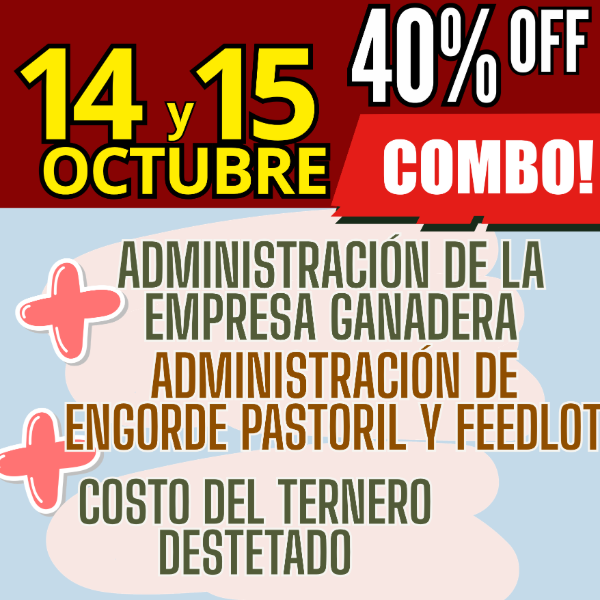 Producto - COMBO 3 CURSOS:Gestión Ganadera + Costo del Ternero + Engorde Pastoril y Feedlot - 0