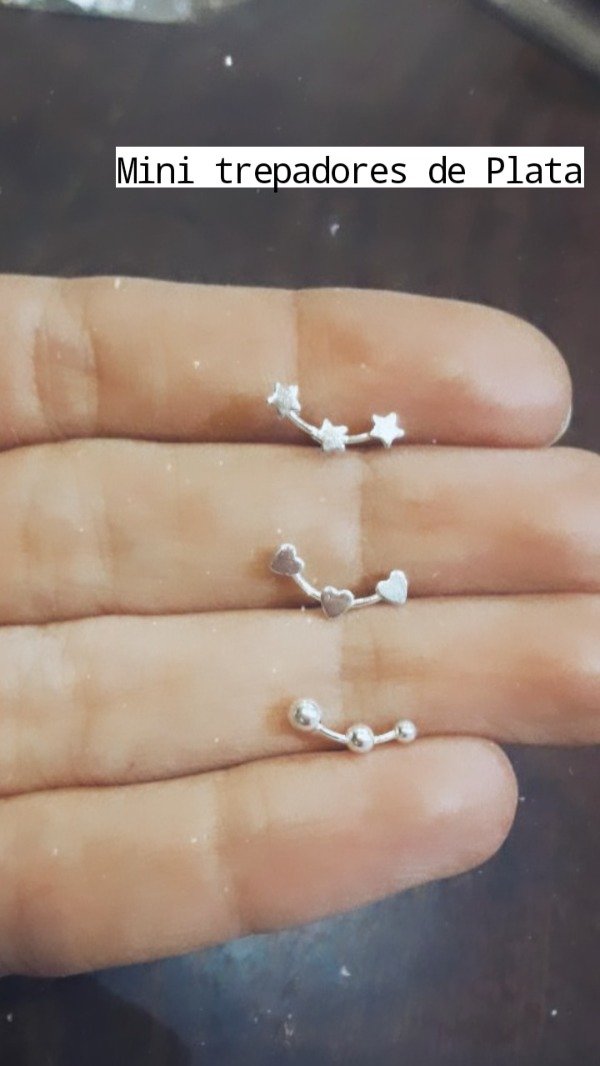 Producto - Aros de Plata Mini Trepador (por unidad)