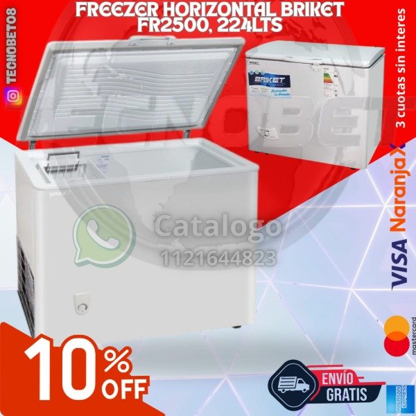 Producto - FREEZER HORIZONTAL BRIKET FR 2500 224 LTS