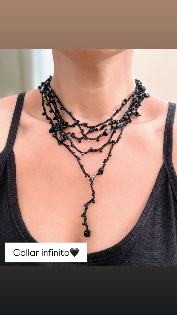 Producto - Collar infinito mil vueltas negro