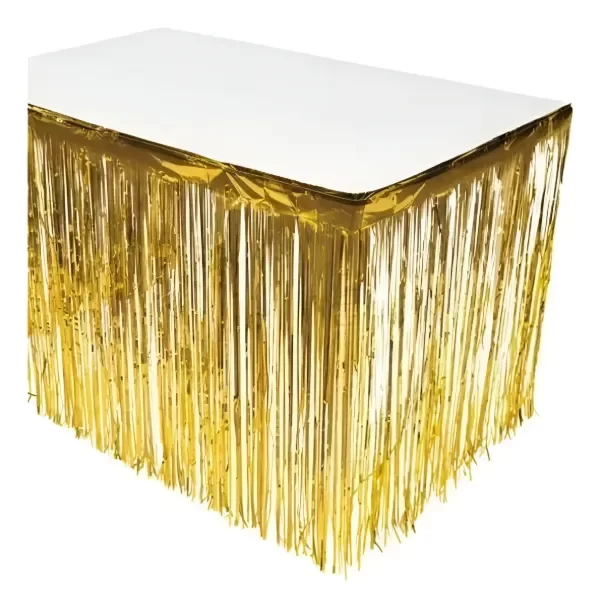 Producto - CORTINA METALIZADA PARA MESA 75 X 275 CM DORADO
