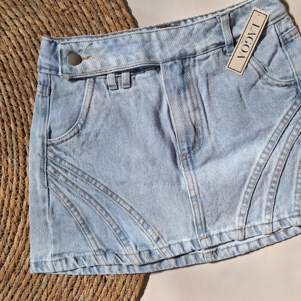 Producto - Mini celeste lineas y cinto (MN09)