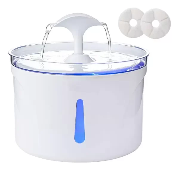 Producto - FUENTE BEBEDERO DE AGUA PARA GATOS 1CON LUZ LED Y CARGA USB