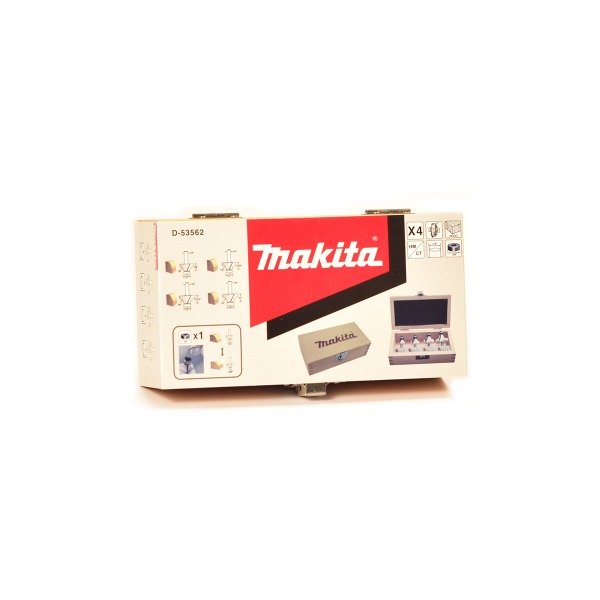 Producto - Juego de 4 fresas Makita D-53562 para redondeo de bordes