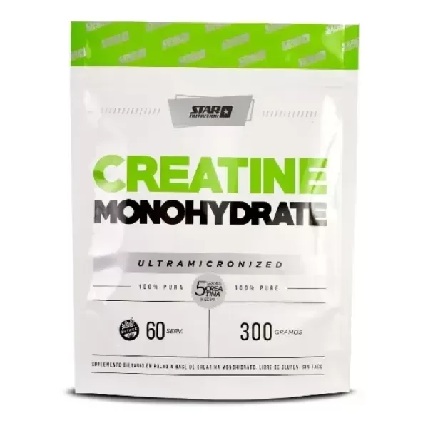 Producto - CREATINA MONOHYDRATE STAR NUTRITION DOY PACK 300GR 60 SERV