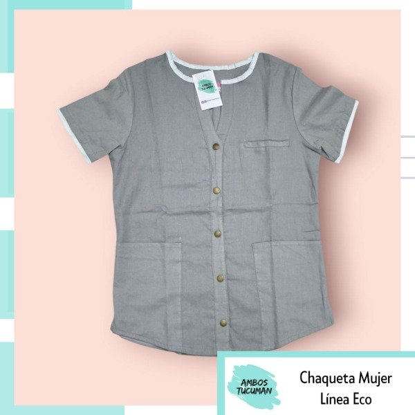 Producto - Chaqueta Eco Gris detalle Broderi