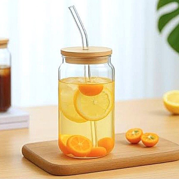 Producto - Vaso tapa bambu sorbete vidrio