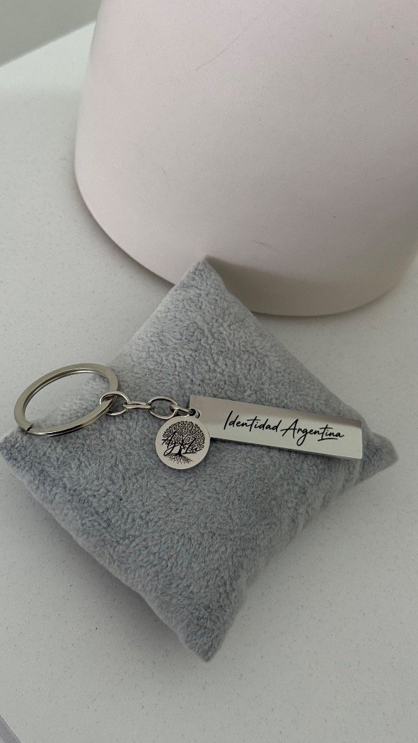 Producto - Llavero doble grabado ACERO - 8