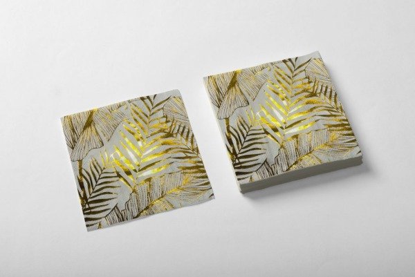 Producto - SERVILLETA HOJAS GOLD X 12