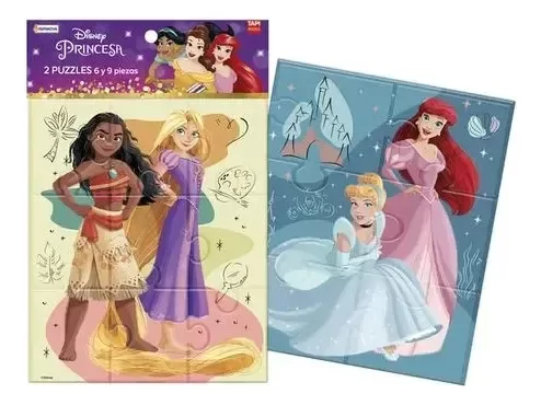 Producto - Disney Princesas 2 rompecabezas de 6 y 9 piezas
