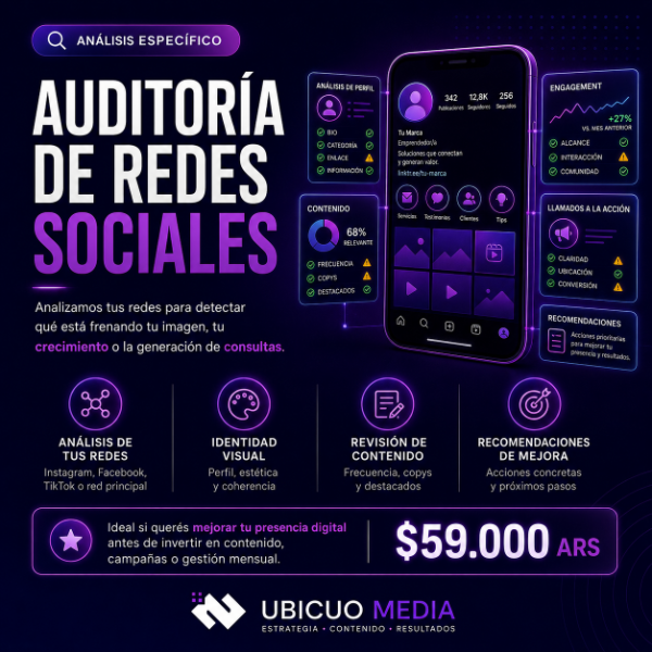 Producto - Auditoría de Redes Sociales