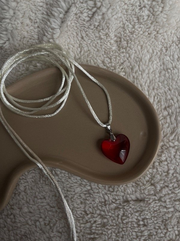 Producto - Choker lazo corazón rojo