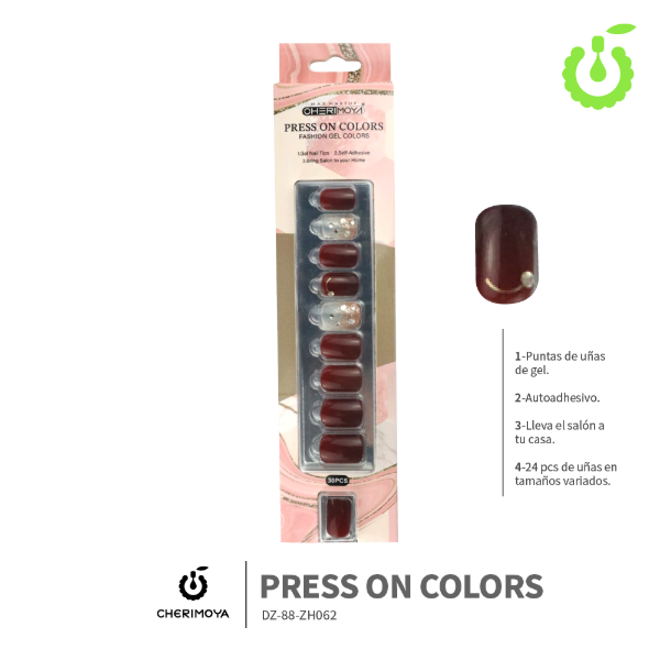 Producto - CHERIMOYA PRESS ON CUADRDADO 30PCS ZH062