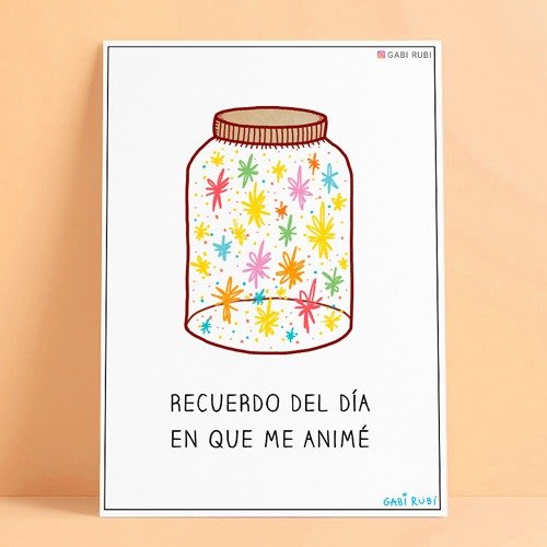 Producto - IMÁN MINI 95 - "Recuerdo del día en que me animé" (3 cm x 5 cm)