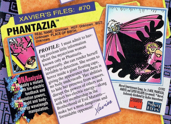 Producto - 1993 SkyBox X-Men Series 2 #70 - Phantazia - 1