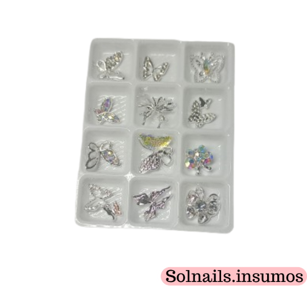 Producto - Dijes mariposas plateadas City Girl