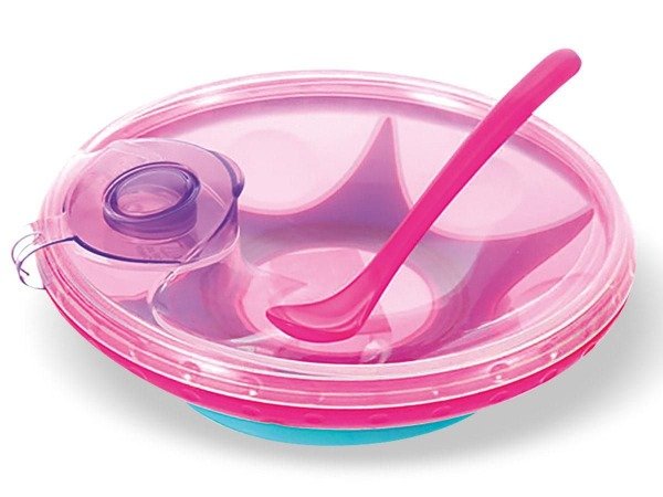 Producto - Plato térmico Natural Touch rosa NUBY. +4m.