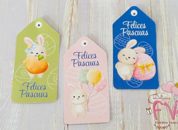Producto - Tags pascuas x3 tradicionales
