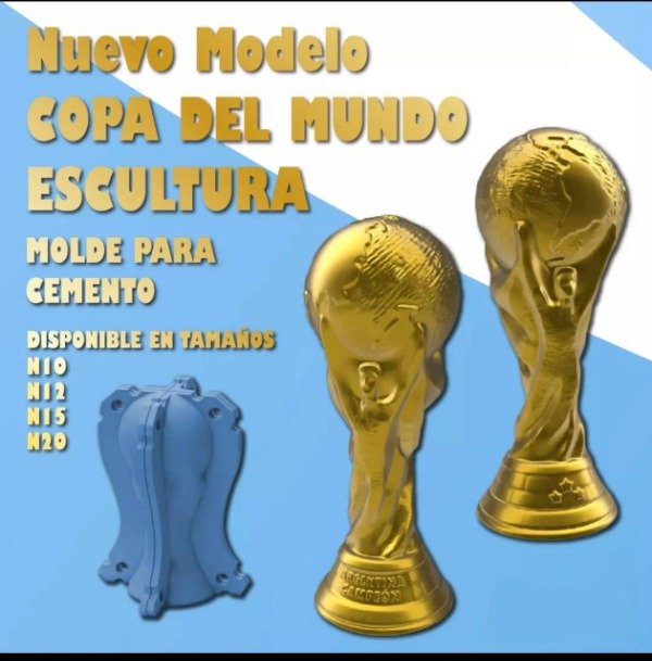 Producto - Molde escultura copa del mundo 25cm