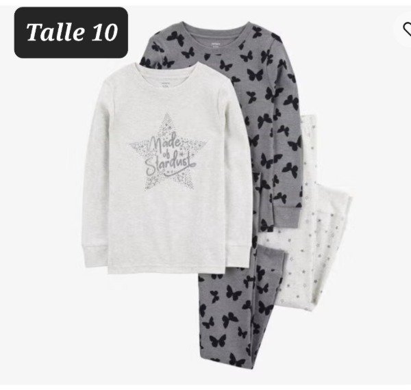 Producto - Pijama carters talle 10 gris
