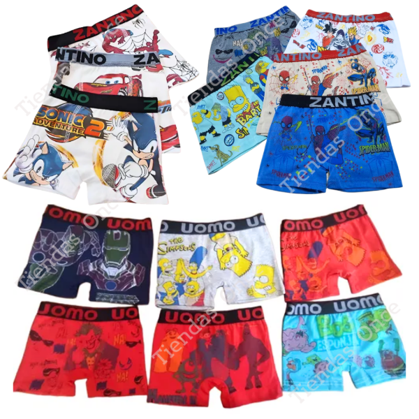Producto - Boxer estampado algodón y lycra nene - Por docena