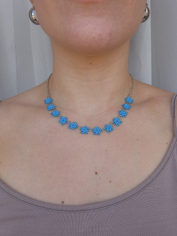 Producto - Collar Spring celeste