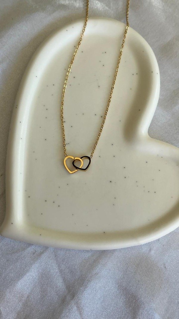 Producto - COLLAR DOBLE CORAZON DORADO
