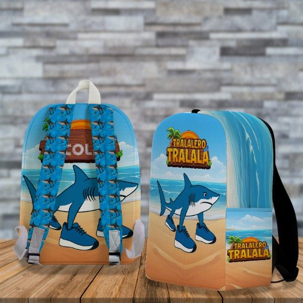 Producto - Diseño Digital / Plantilla Para Mochila Full Print De Tralalero Tralala M1