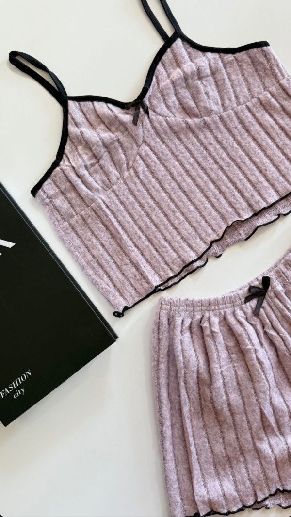 Producto - Pijama lanilla corto T.M/L lila