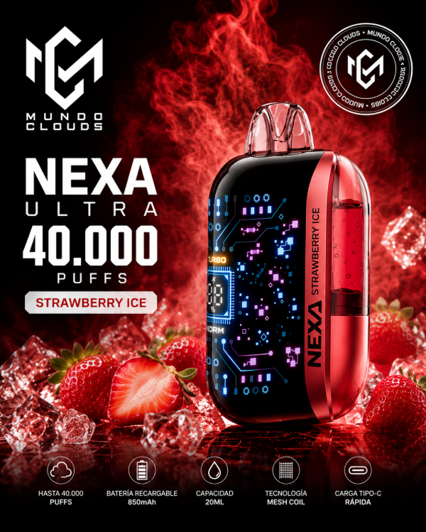 Producto - NEXA ULTRA 40.000 puffs - STRAWBERRY ICE