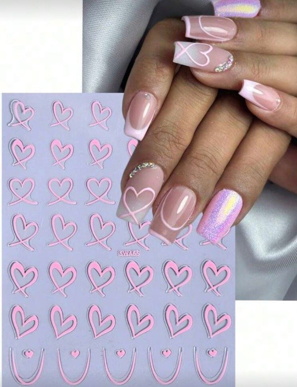 Producto - Stickers corazon rosa