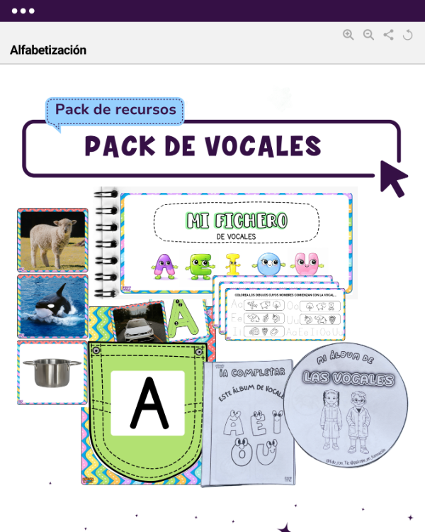 Producto - PACK DE VOCALES
