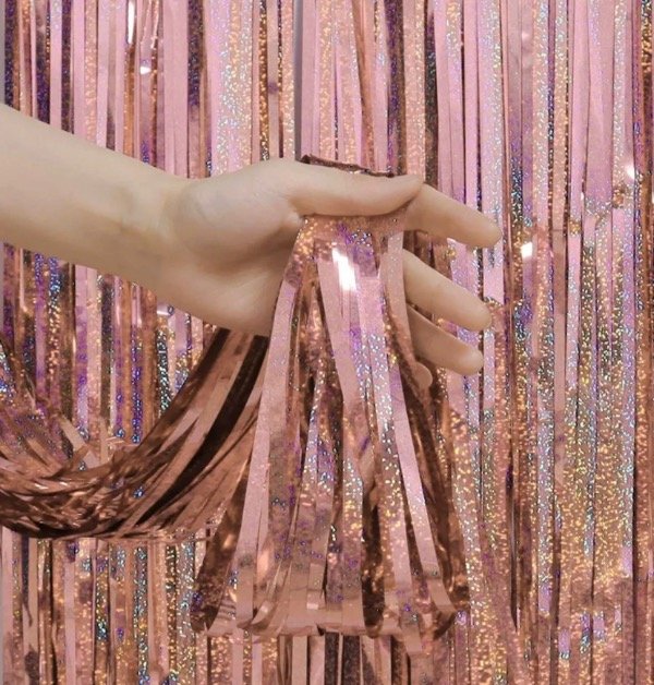 Producto - CORTINA HOLOGRAFICA ROSA GOLD