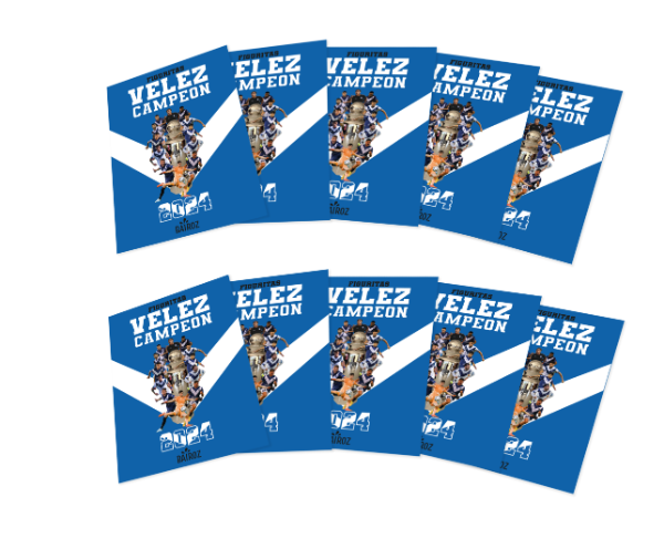 Producto - 10 Sobres De Figuritas Velez Sarsfield Campeon 2024