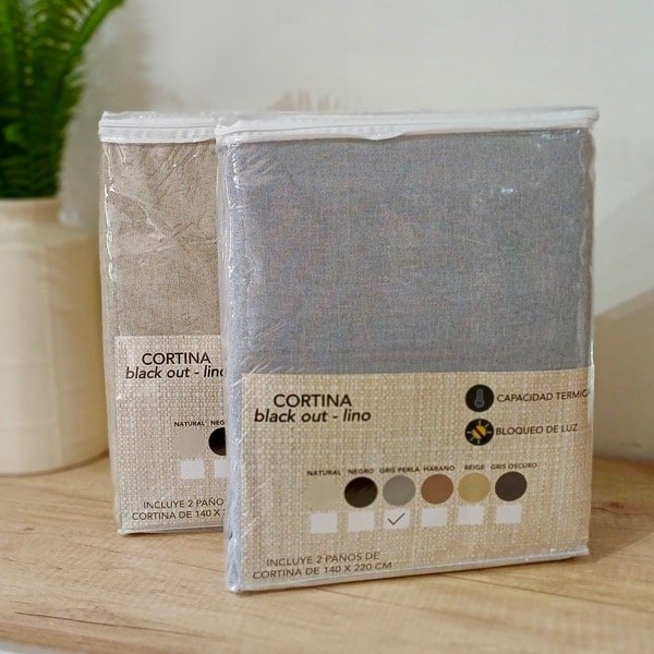 Producto - Cortina Blackout Lino Terrenal 140 X 220 91606
