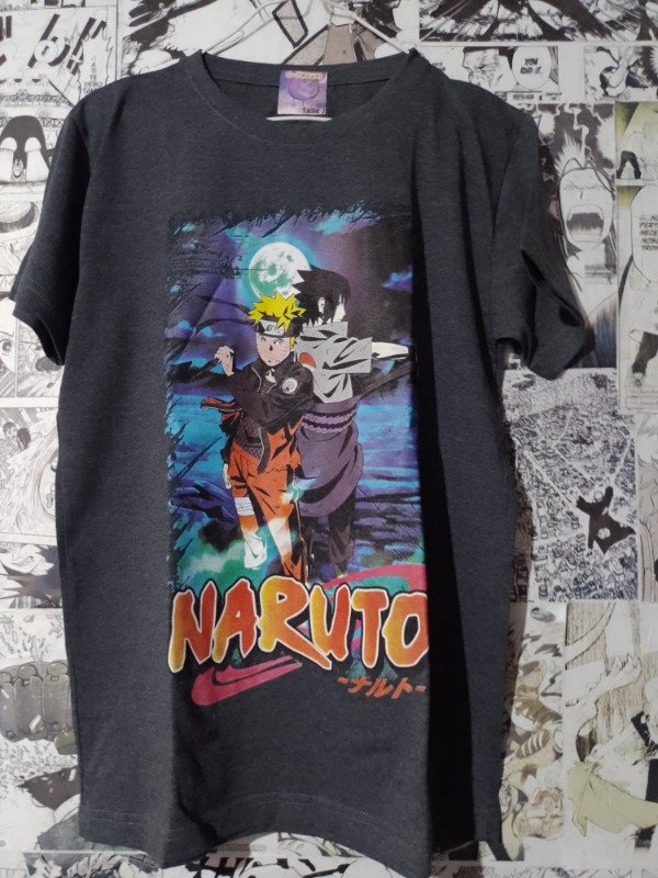 Producto - Remera Naruto y Sasuke GRIS