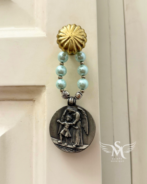 Producto - Cunero de perlas celeste