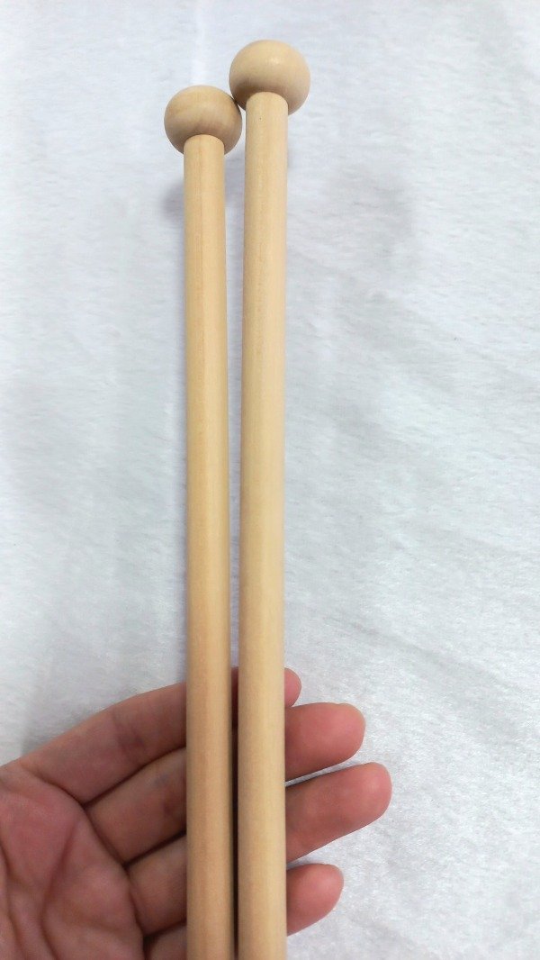 Producto - AGUJA DE MADERA PULIDA PARA TEJER POR PAR NUMERO 10