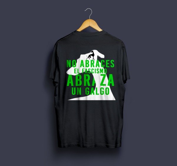 Producto - Abraza un Galgo - Doble Estampado - Negra
