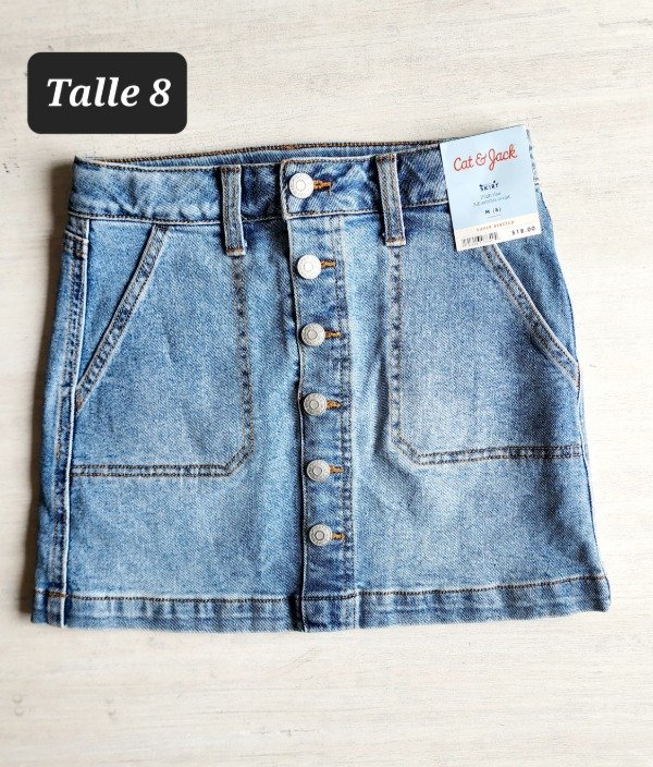 Producto - Pollera jean cat y jack talle 8